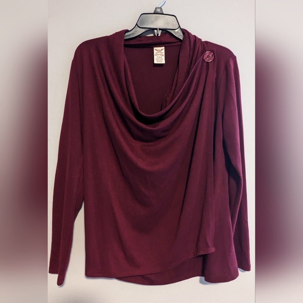 FADED GLORY Merlot Wine Sweater Size S Merlot Wine Color